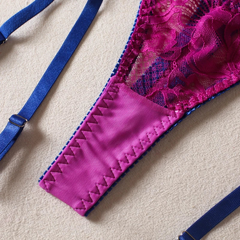 Lingerie set 3 peças Purple Pricila